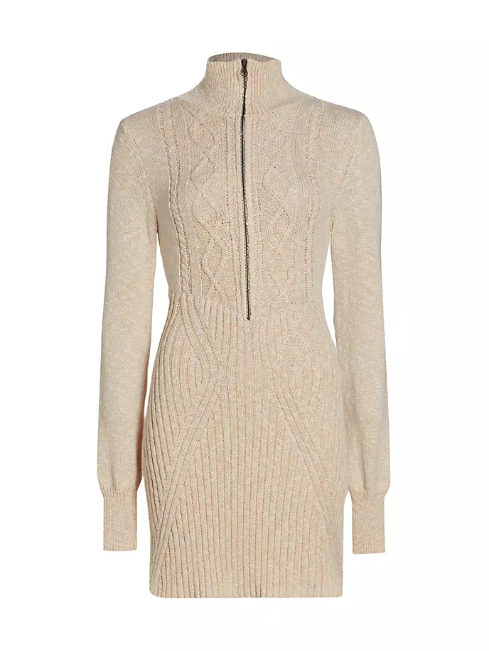 

Мини-платье Mont Blanc из хлопка в рубчик и косой вязки Free People, цвет tan