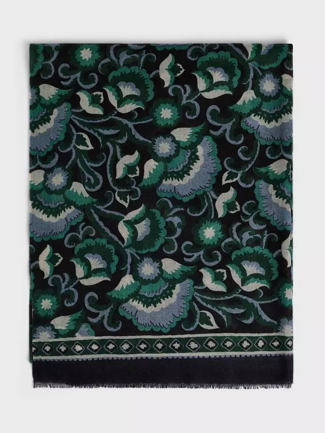 

Шарф Gerard Darel Douha Floral Wool, цвет green/multi