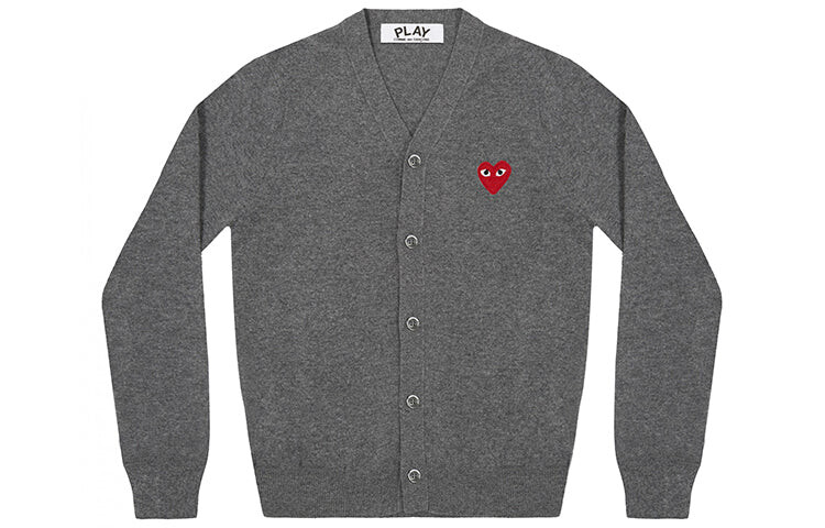 

Свитер CDG Play Red Heart Knit, серый