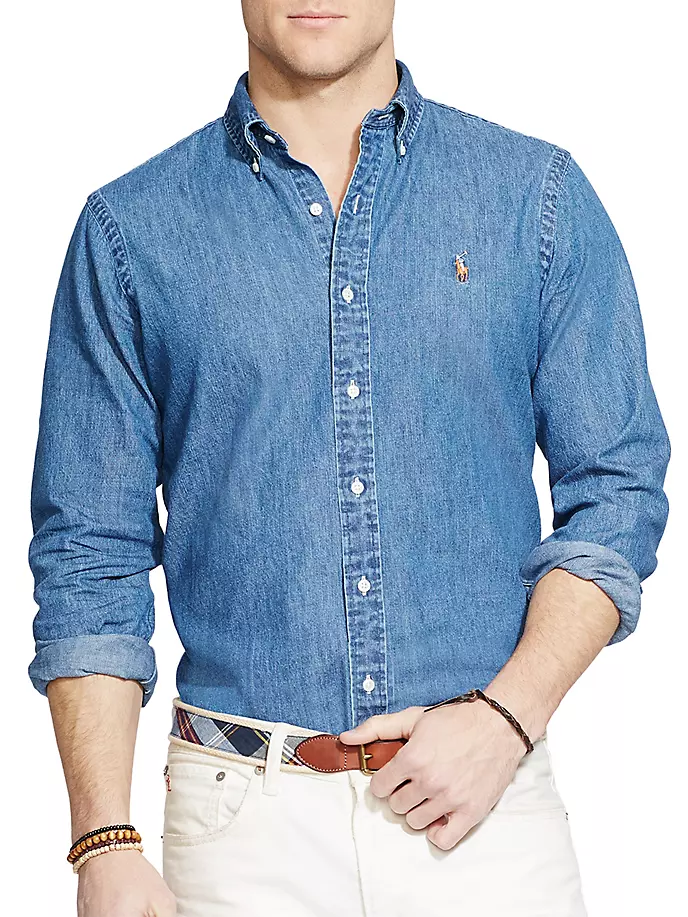 

Джинсовая рубашка классического кроя Polo Ralph Lauren, цвет denim