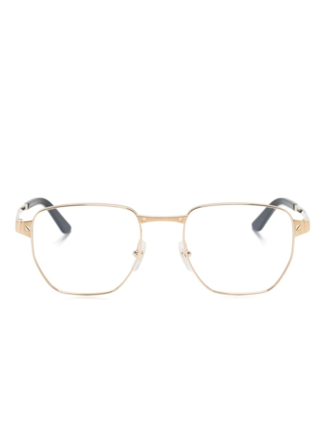 

Cartier Eyewear очки в геометричной оправе с логотипом, золотистый