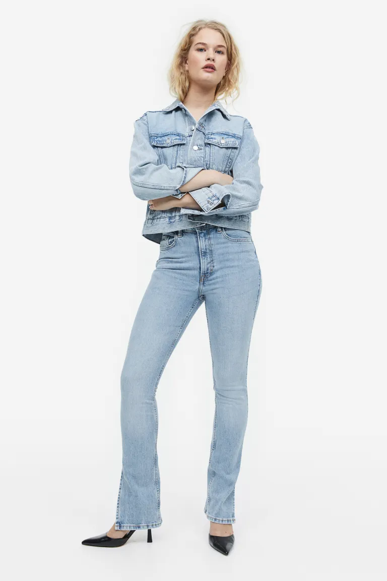 

Высокие джинсы скинни H&M, синий