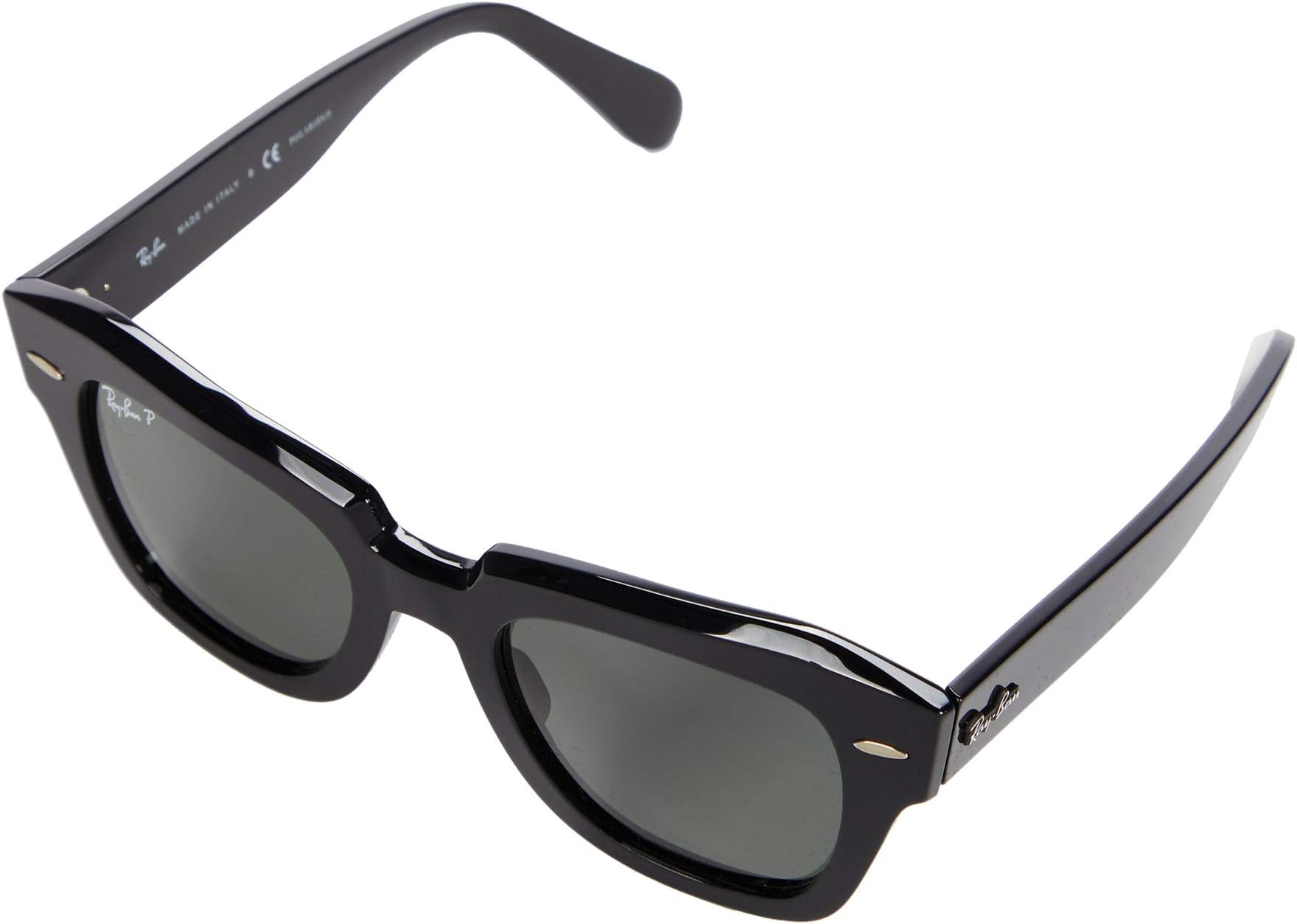 Солнцезащитные очки 49 mm RB2186 State Street Square Sunglasses - Polarized Ray-Ban, цвет Black/Polar Green