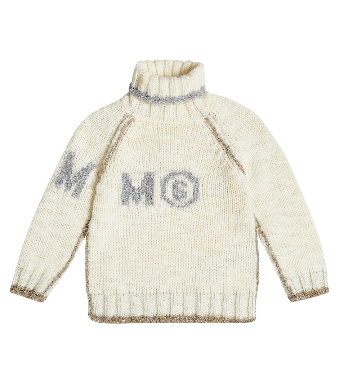 

Свитер из альпаки и шерсти MM6 Maison Margiela, нейтральный