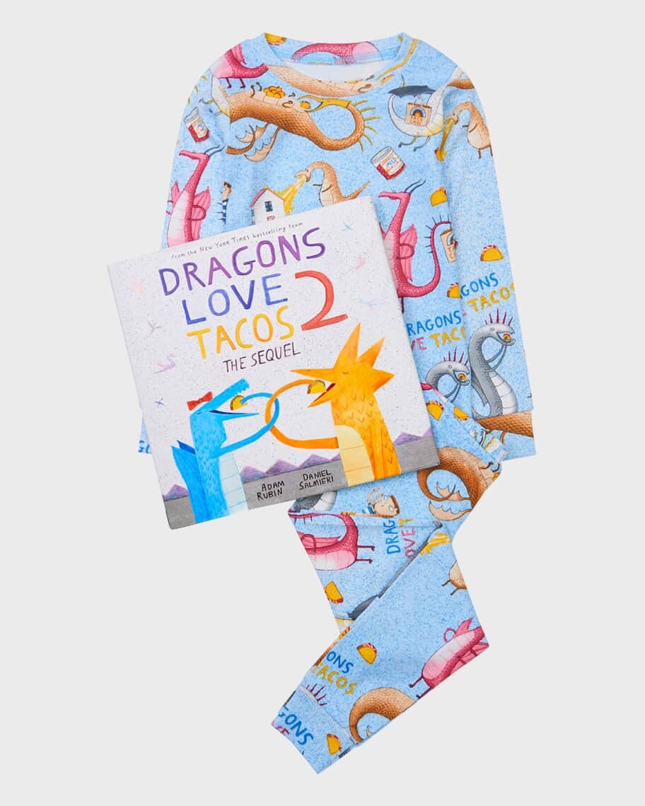

Пижамный набор книг Dragons Loves Tacos для мальчиков, размер 2–7 Books To Bed