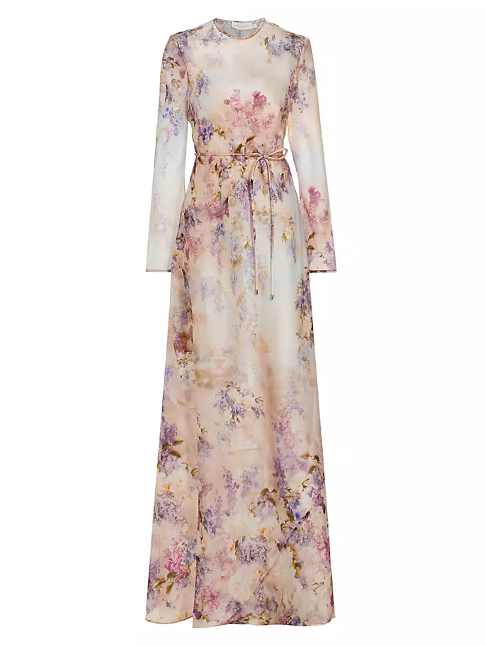 Платье-комбинация Luminosity с цветочным принтом Zimmermann, цвет dreamy floral