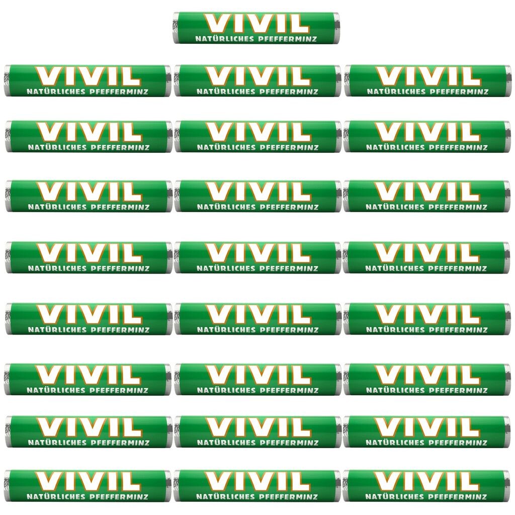 

Vivil натуральные мятные освежающие пастилки 28г, упаковка по 25 шт.