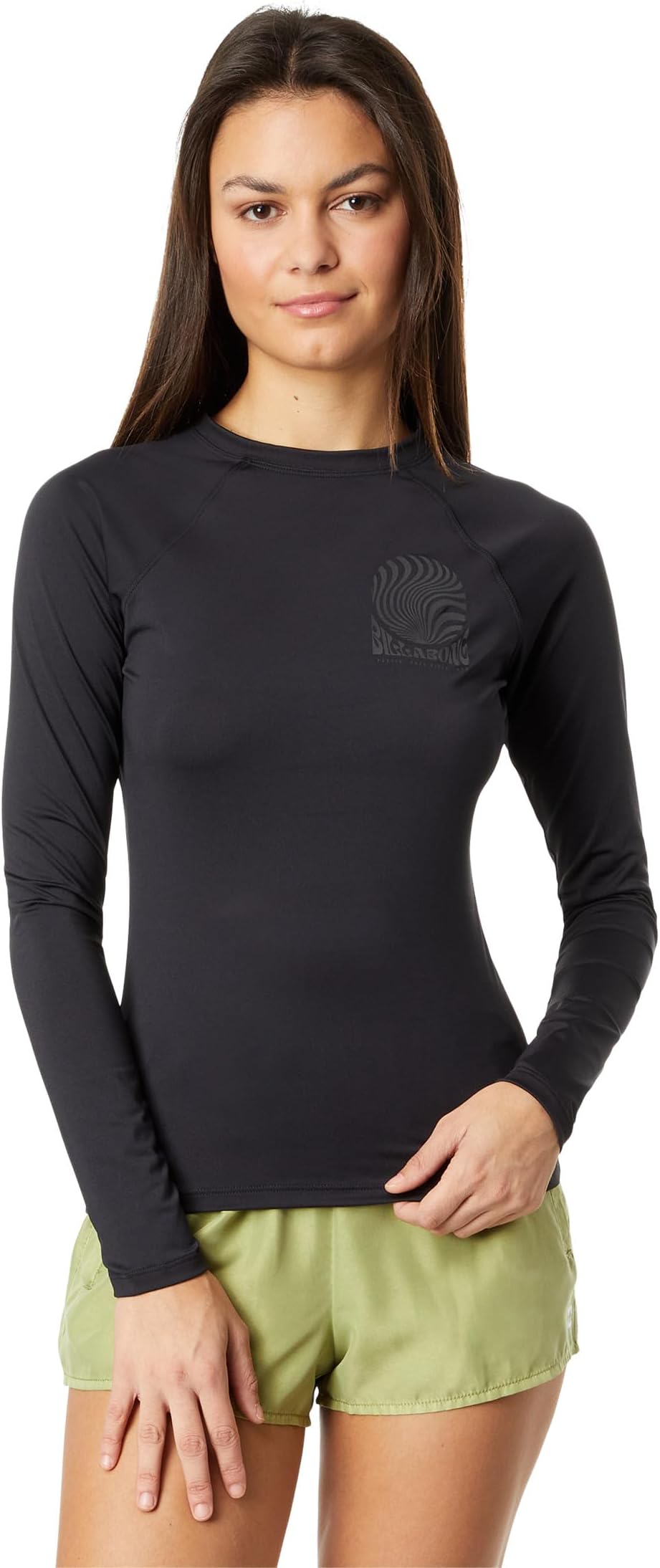 

Купальник Billabong Sol Searcher Long Sleeve Classic Fit Rashguard, цвет Black Pebble