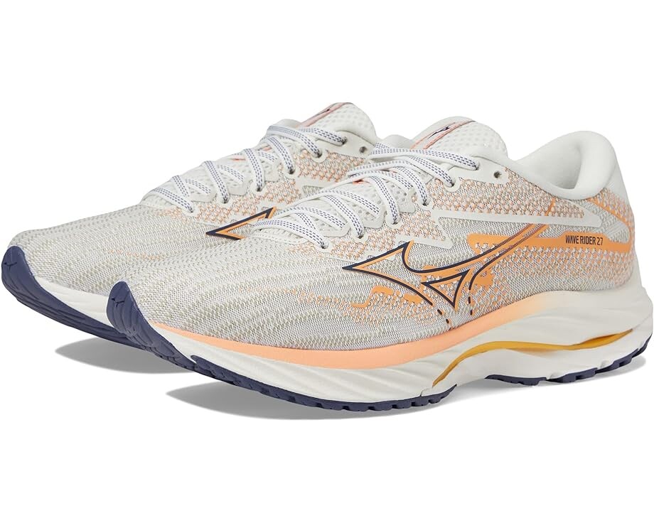 

Кроссовки Mizuno Wave Rider 27, цвет Snow White/Nightshadow Blue