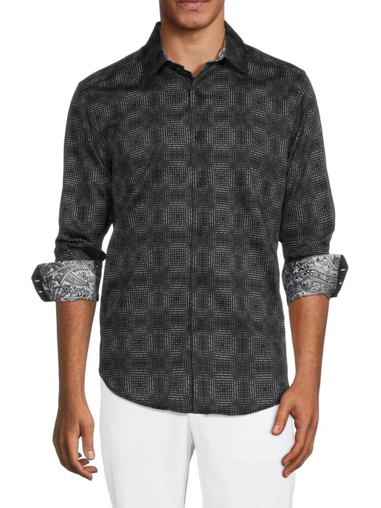 

Спортивная рубашка Talos Classic Fit с медальоном Robert Graham, черный