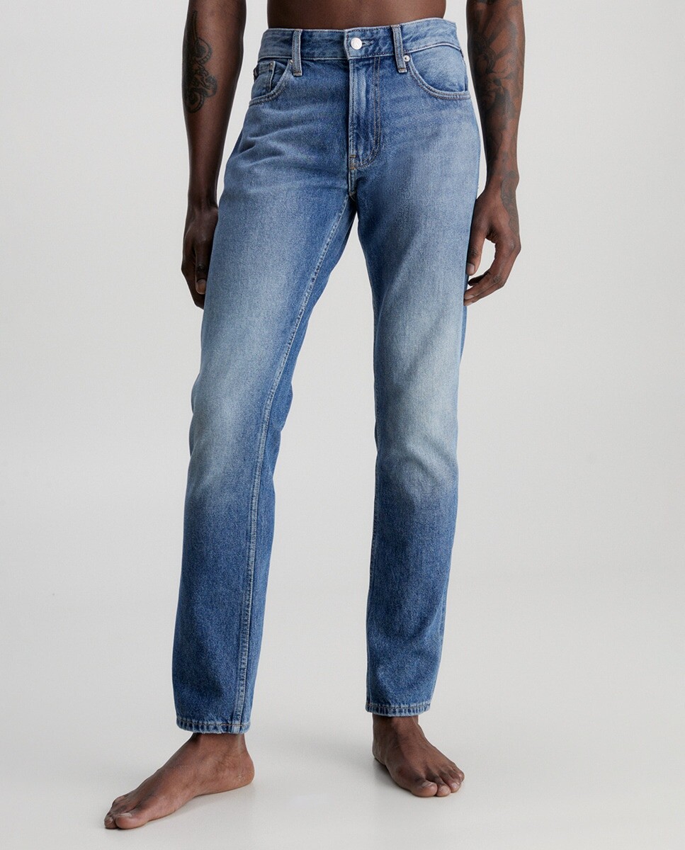 

Мужские прямые джинсы из денима средней длины Calvin Klein Jeans, синий
