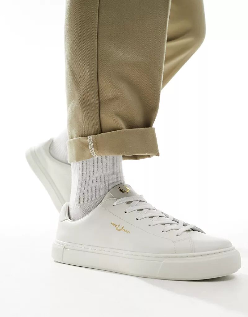 Белые кожаные кроссовки Fred Perry B71 белые кожаные кроссовки fred perry spencer