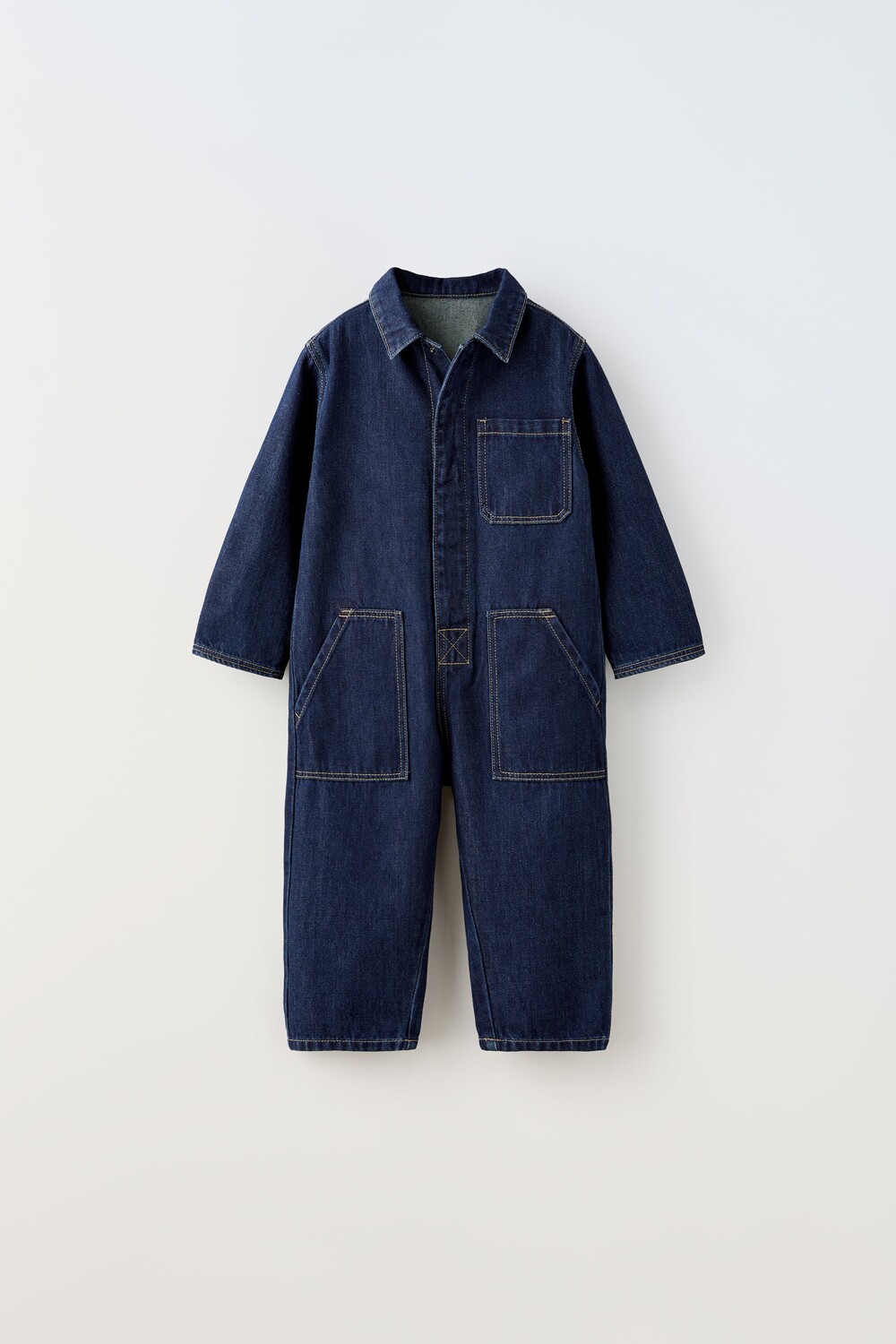 

Джинсовый комбинезон карго Zara, индиго