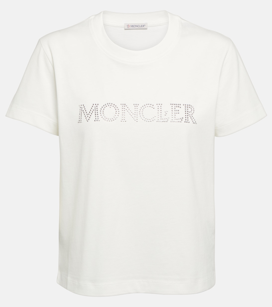 Хлопковая футболка с логотипом MONCLER, белый