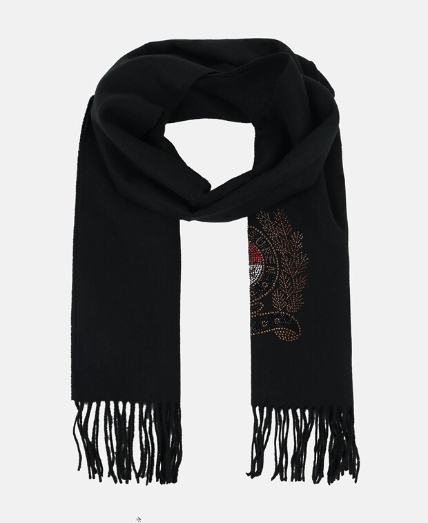 

Шерстяной шарф Lauren Ralph Lauren, черный