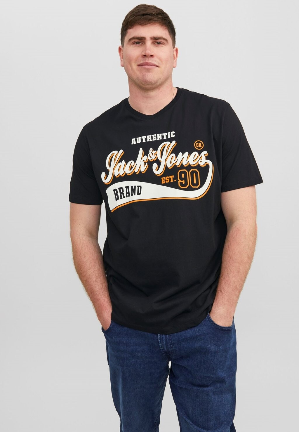 

Футболка с принтом ELOGO TEE SS O-NECK 2 COL Jack & Jones, черный
