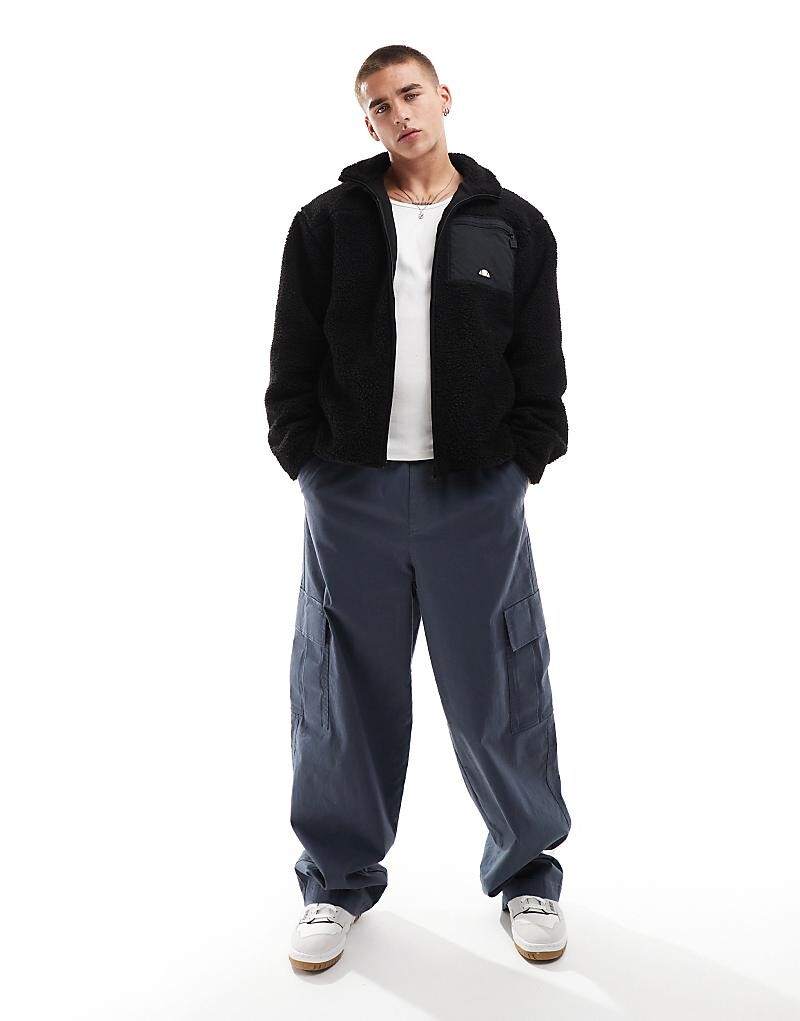 

ellesse – Viterbo – Куртка из овчины черного цвета на молнии