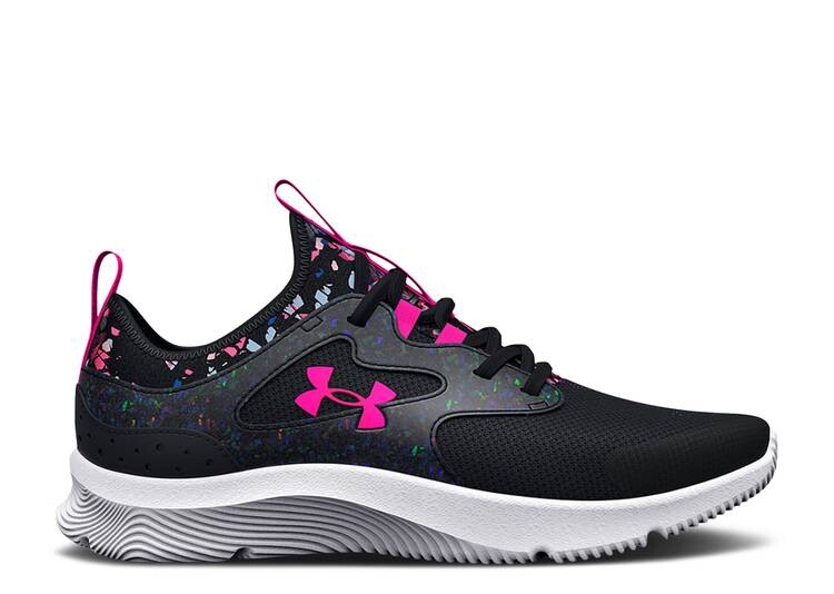 Кроссовки Under Armour INFINITY 2.0 AL PRINTED PS 'BLACK PINK PUNK', черный кроссовки under armour infinity 2 0 printed gs black pink shock черный