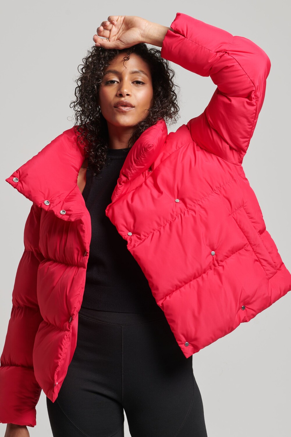 

Короткий пуховик Superdry, розовый
