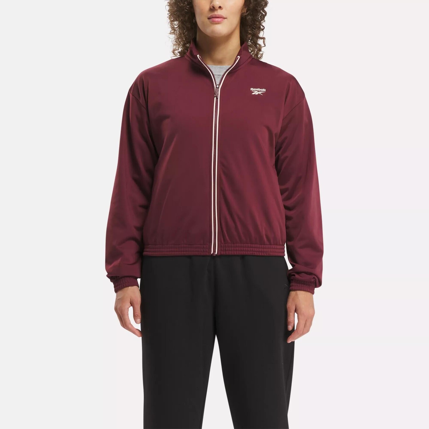 

Трикотажная спортивная куртка Reebok Identity Back Vector, цвет Classic Maroon