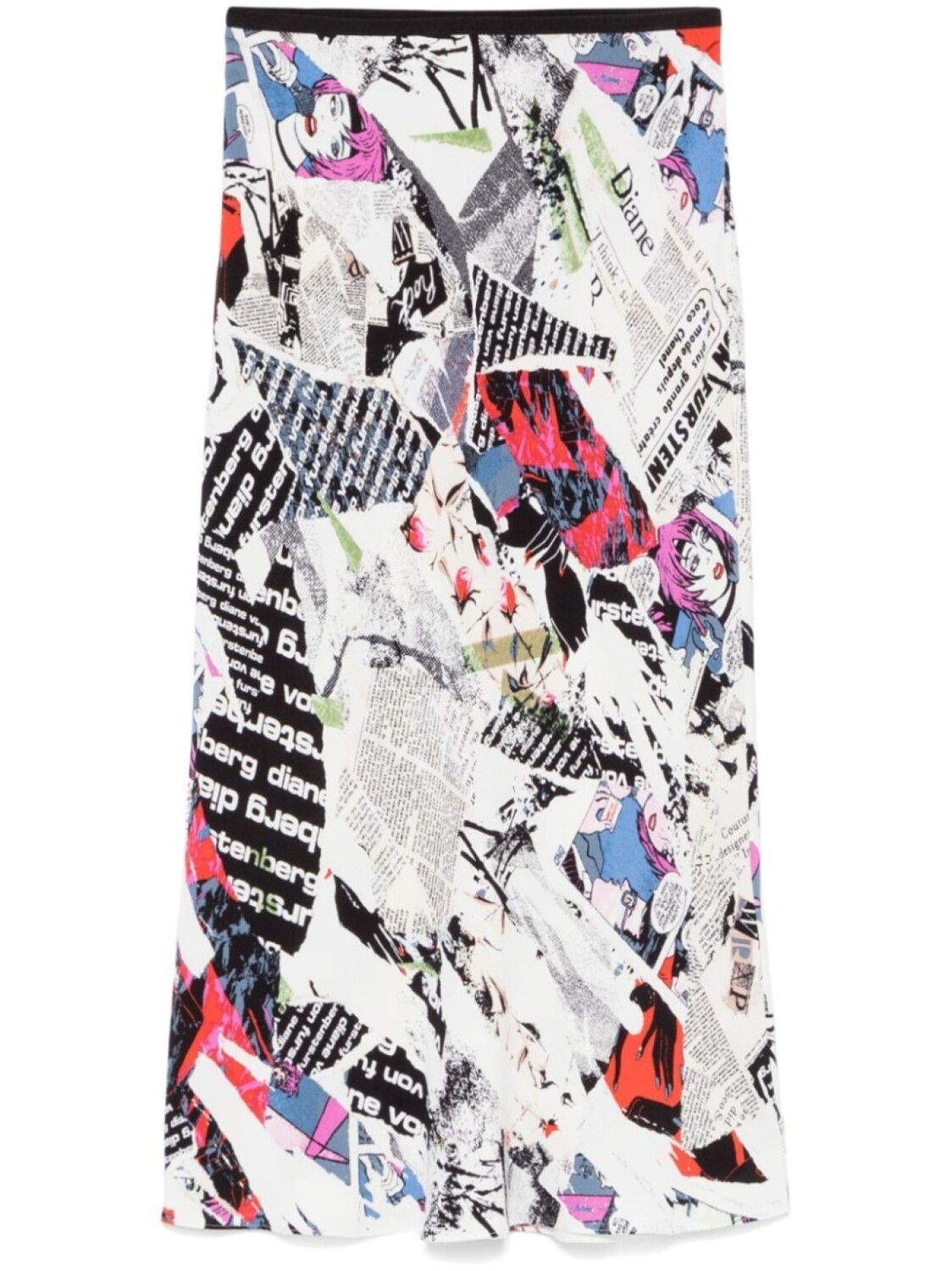 

DVF Diane von Furstenberg юбка миди Mae, белый