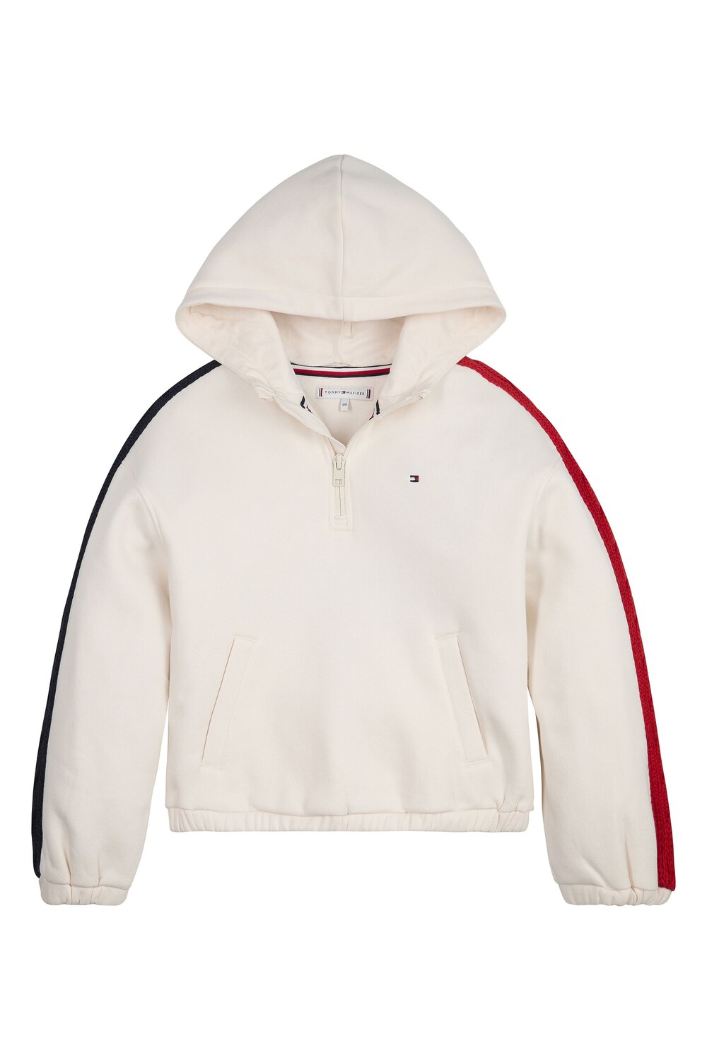 

Кремовое вязаное худи косой вязкой Tommy Hilfiger, бежевый