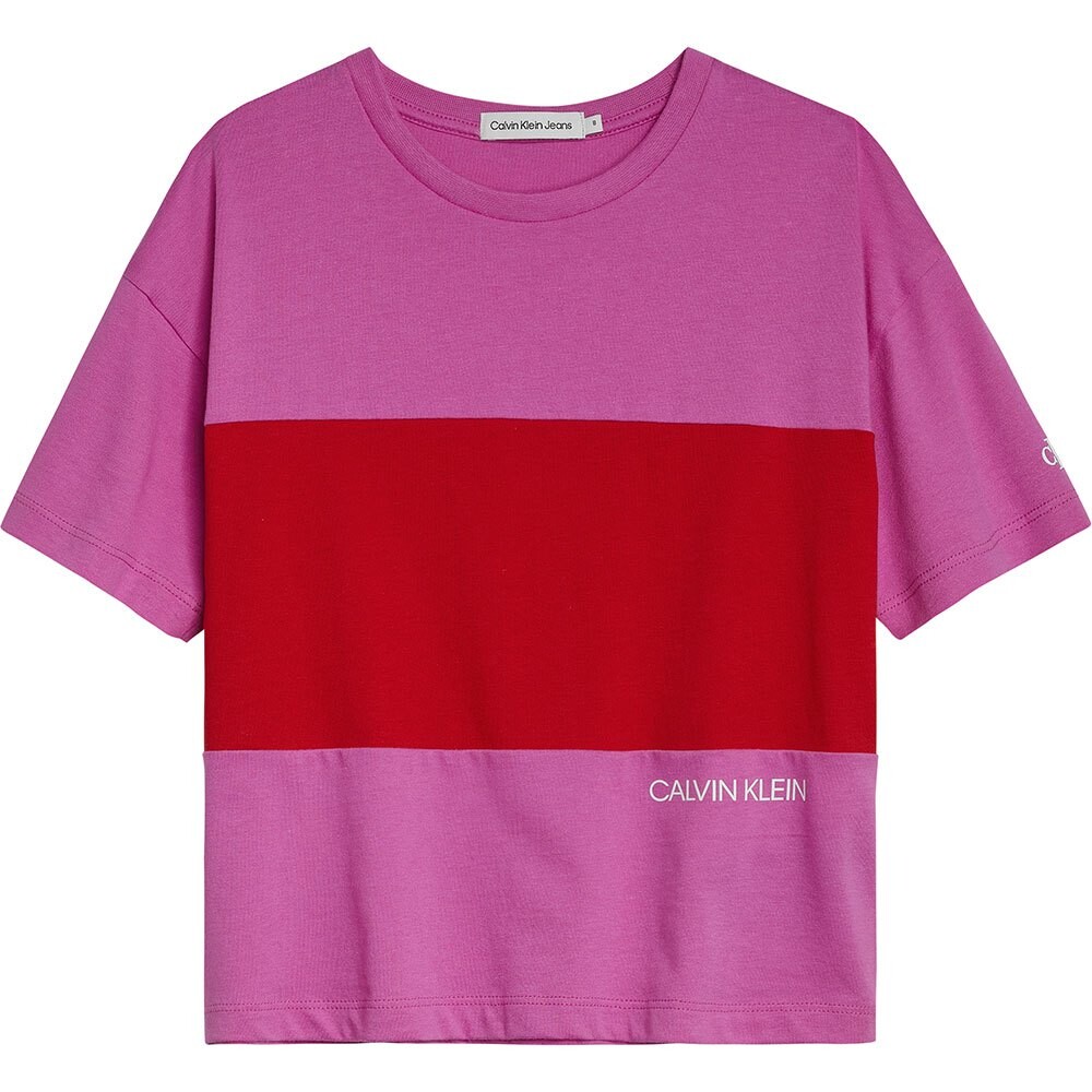 

Футболка Calvin Klein Jeans Inst Silver Logo Slim, розовый