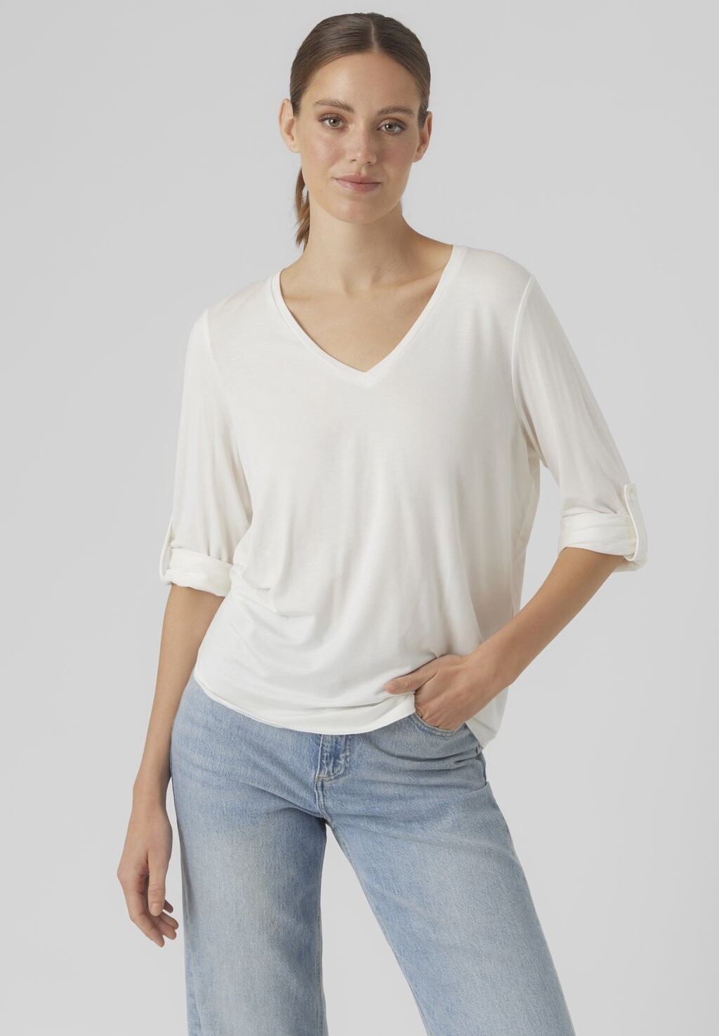 

Топ с длинными рукавами Vero Moda, белый