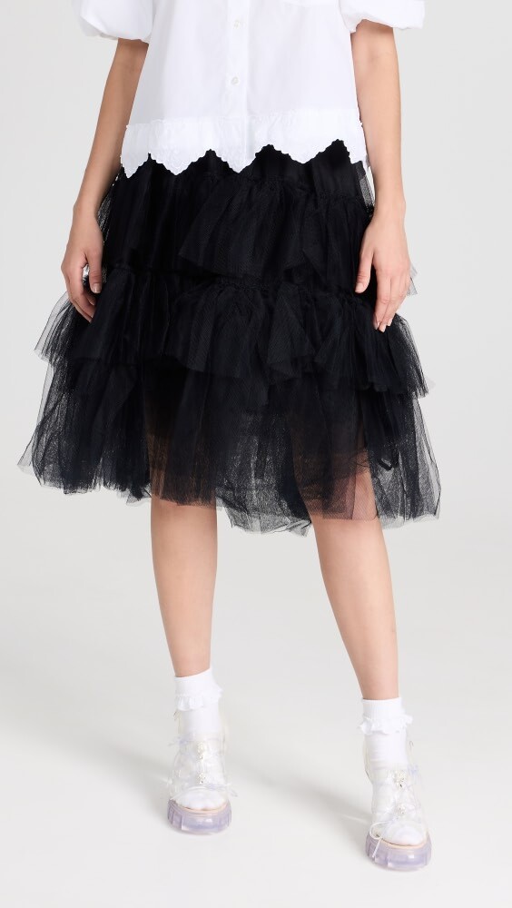

Юбка Simone Rocha Elasticated Classic Tutu, черный