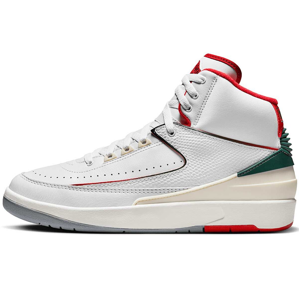 

Кроссовки AIR JORDAN 2 RETRO ITALY Jordan, цвет White/Fire Red-Cool Grey