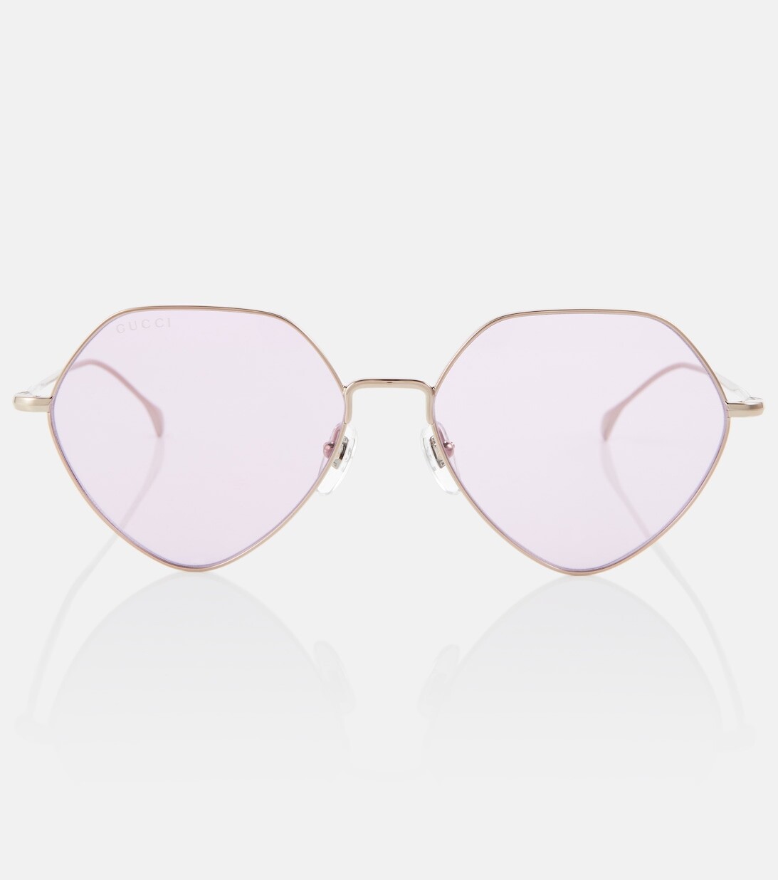 

Геометрические солнцезащитные очки Gucci, розовый