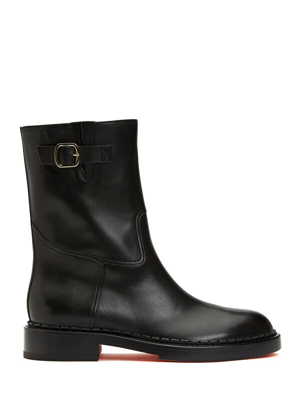 

Женские кожаные ботинки с черным поясом Santoni