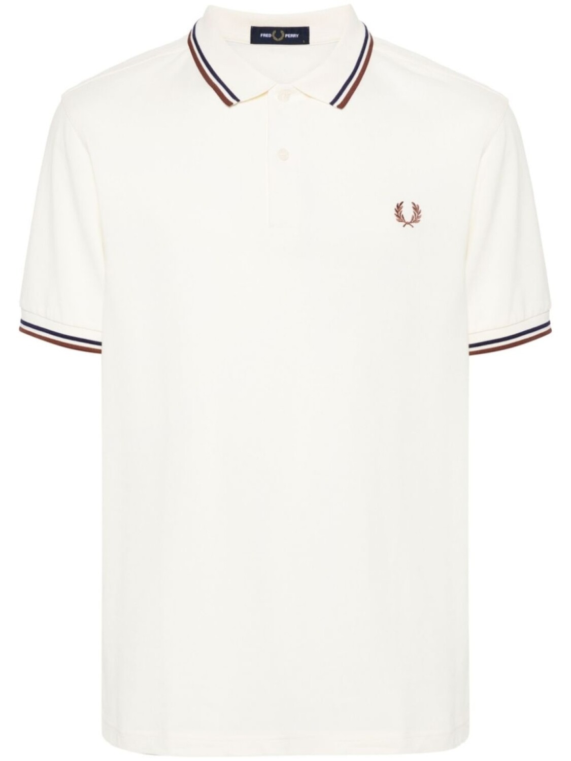 

Рубашка поло с вышитым логотипом Fred Perry, бежевый