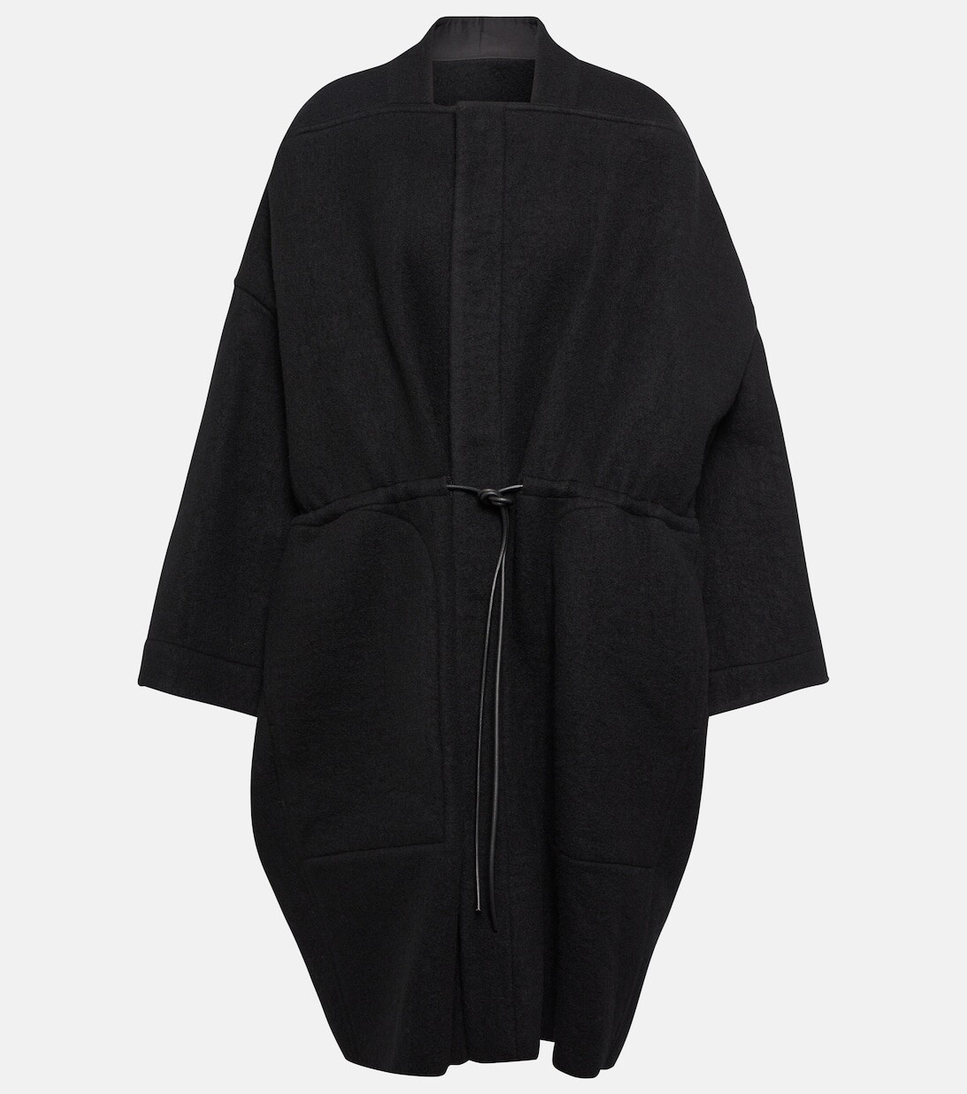

Стеганое шерстяное пальто RICK OWENS, черный
