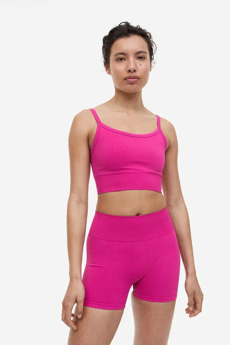 

Короткие бесшовные леггинсы от drymove H&M, красный