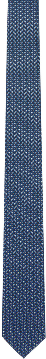 

Синий шелковый галстук Zegna, цвет Blue