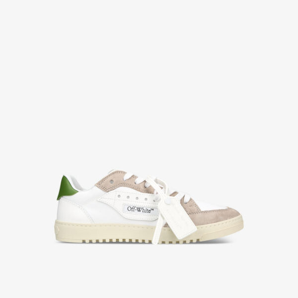 

Кроссовки 5 0 со вставками из кожи и ткани с низким берцем Off-White, зеленый