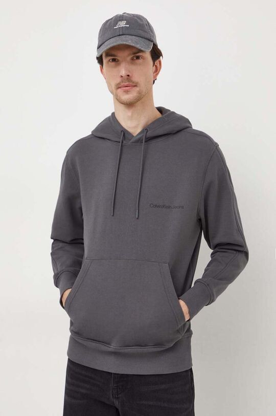 

Хлопковая толстовка Calvin Klein Jeans, серый