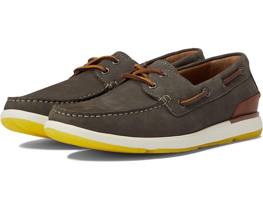 

Топсайдеры Johnston & Murphy Bower Two Eye Tie, цвет Gray Nubuck