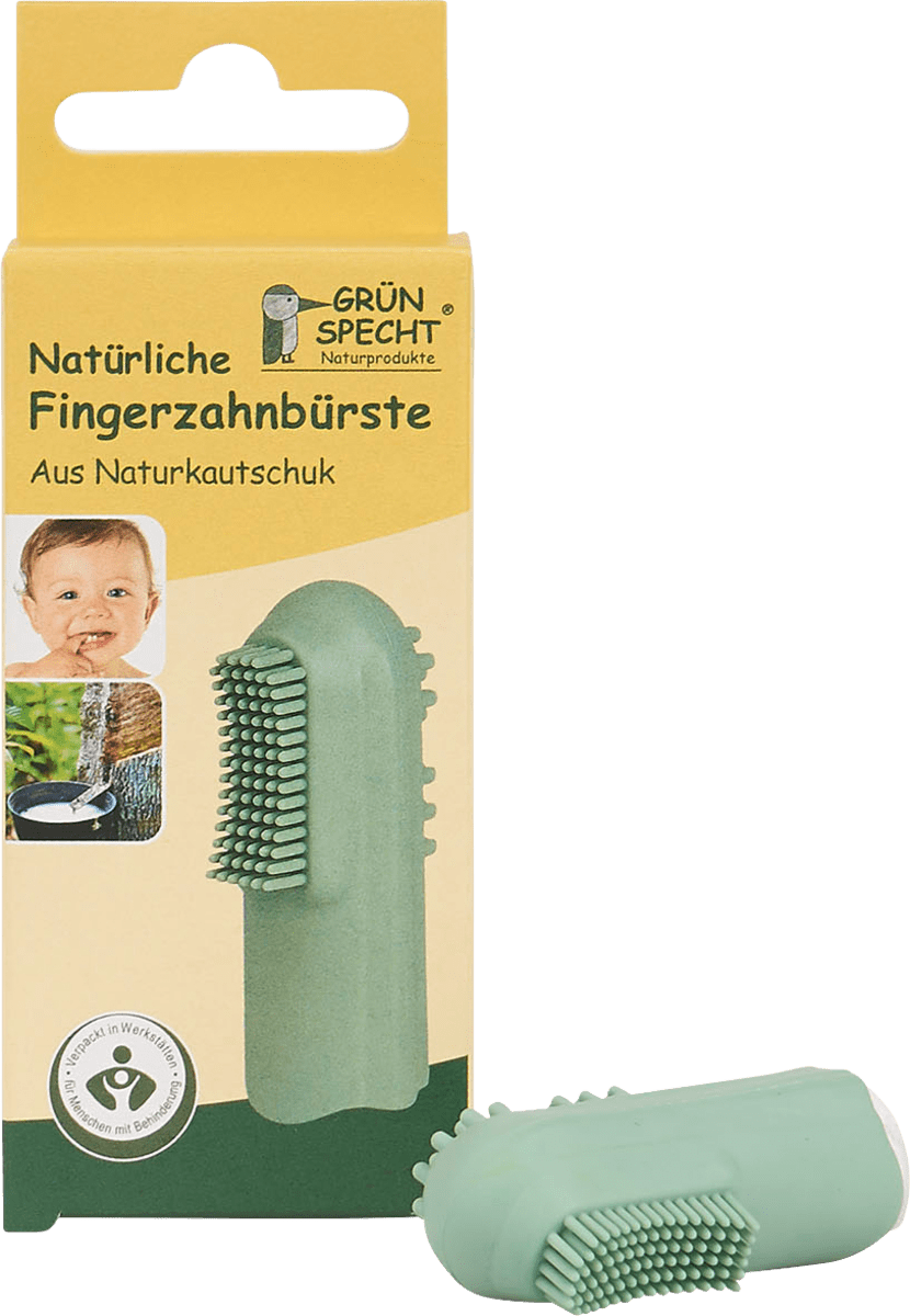 Зубная щетка на палец натуральный каучук 1 шт. Grünspecht