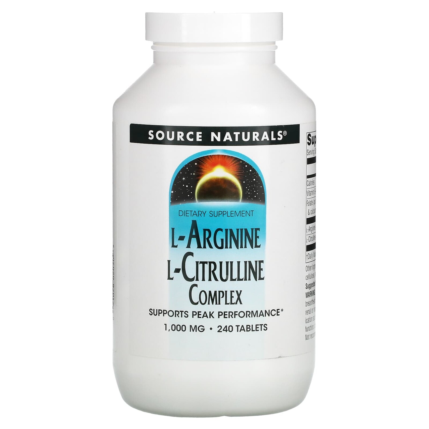 

Комплекс L-аргинина и L-цитруллина, 1000 мг, 240 таблеток, Source Naturals