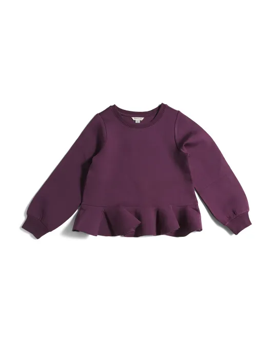 

Вязаный топ с баской для больших девочек Habitual Girl, цвет Plum