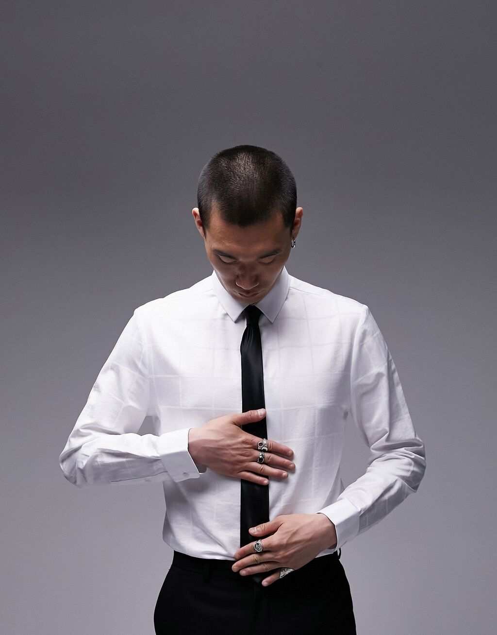 

Белая рубашка в клетку Topman