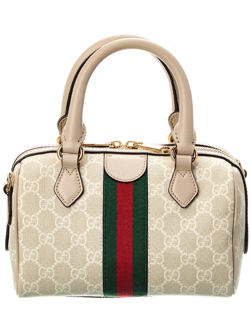 

Сумка Gucci Ophidia GG Mini с ручкой сверху GG Supreme из ткани и кожи, бежевый
