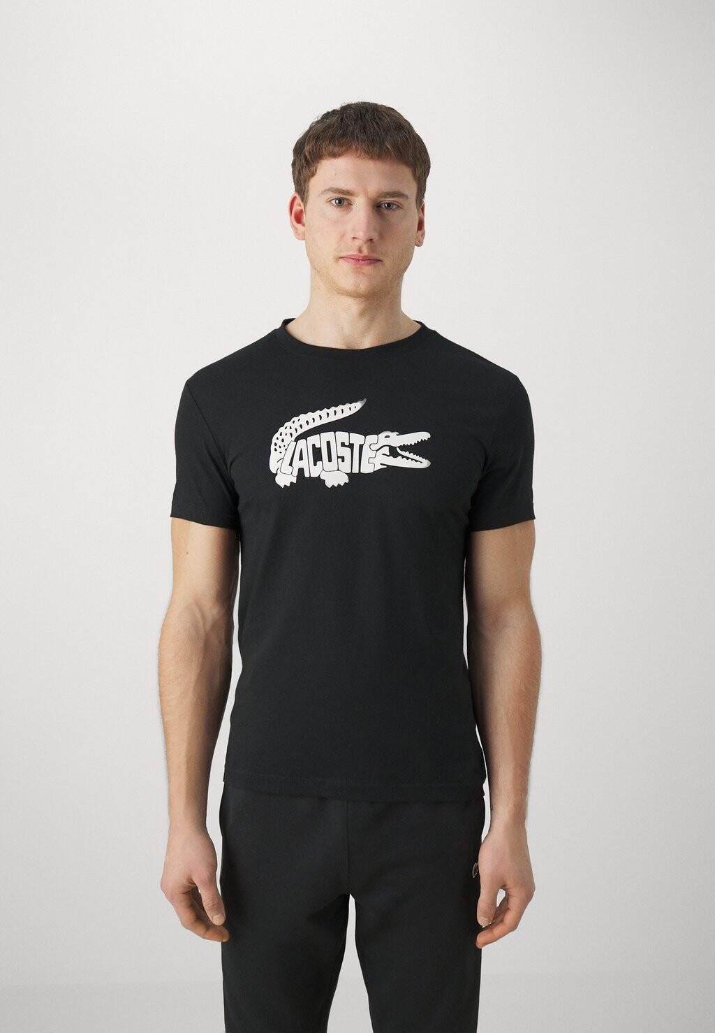 

Футболка с принтом Printed Sports T-Shirt Lacoste, цвет black/white