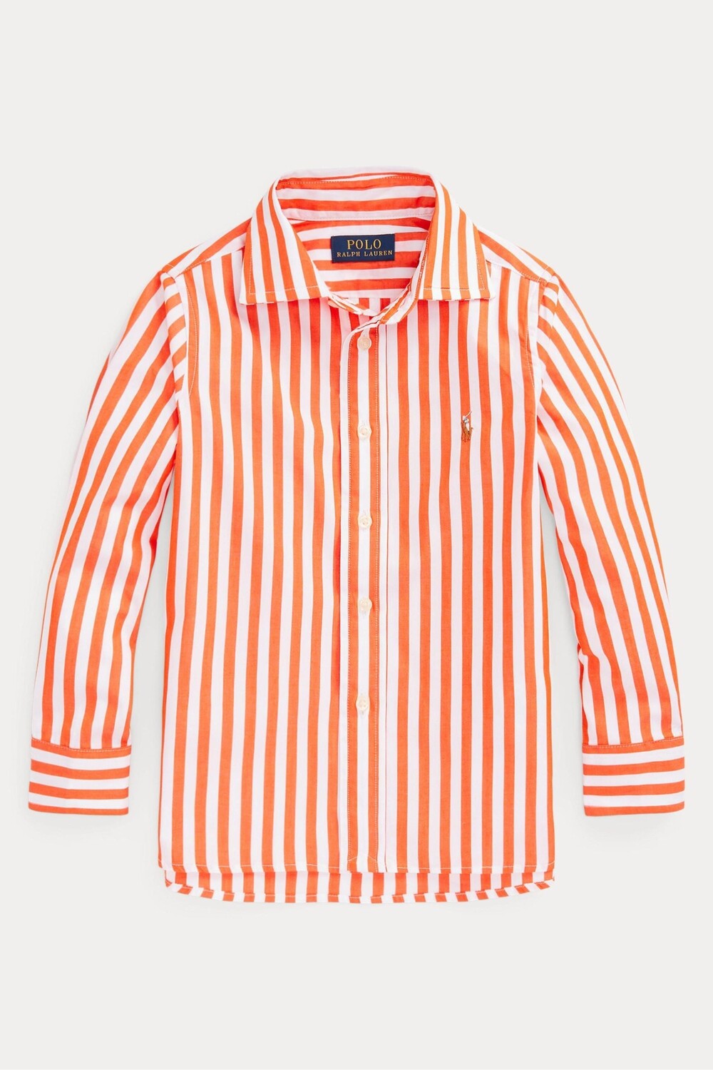

Рубашка из хлопкового поплина в оранжевую полоску Polo Ralph Lauren, оранжевый