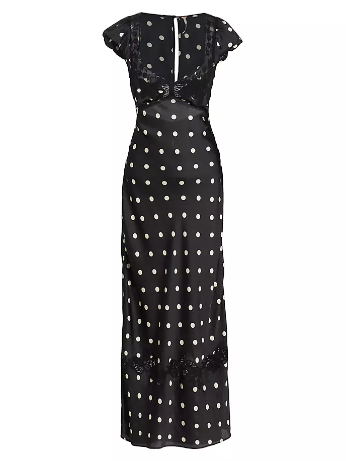 

Платье миди в горошек Butterfly Babe Free People, цвет black and white combo