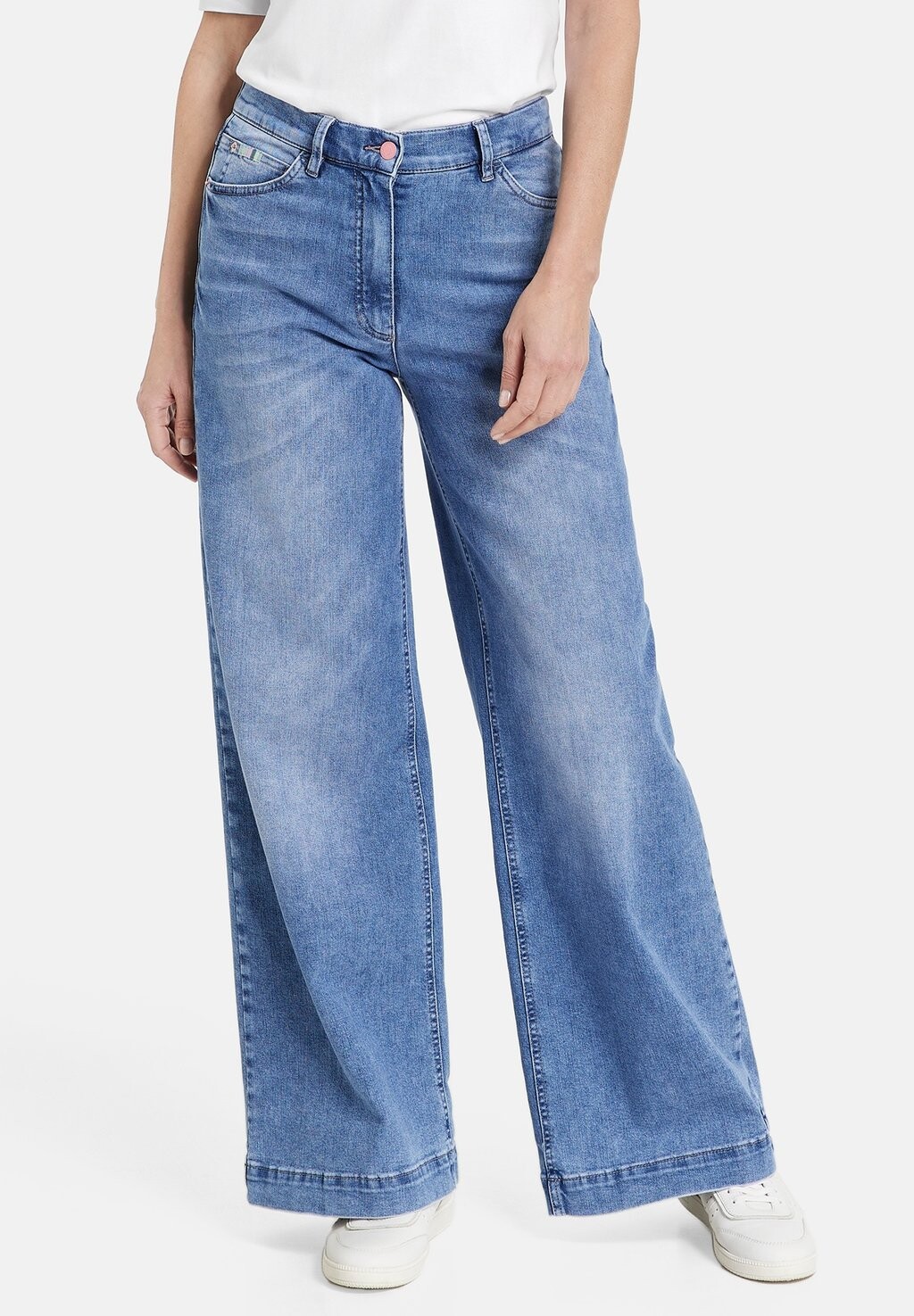 

Джинсы расклешенные WIDE LEG MIT STICKEREI Gerry Weber, цвет blue denim mit use