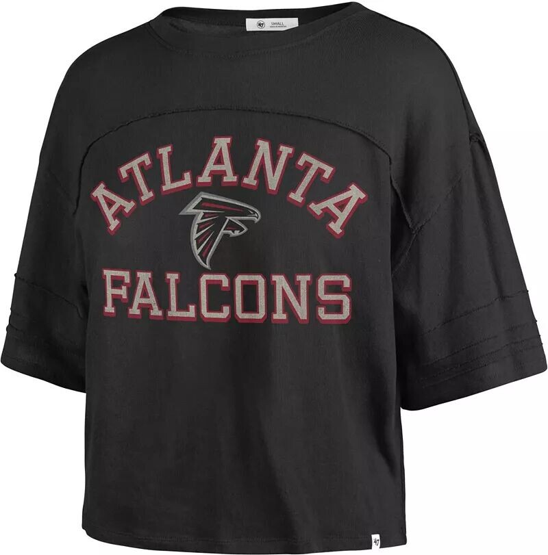 

Женская черная укороченная футболка в форме полумесяца '47 Atlanta Falcons