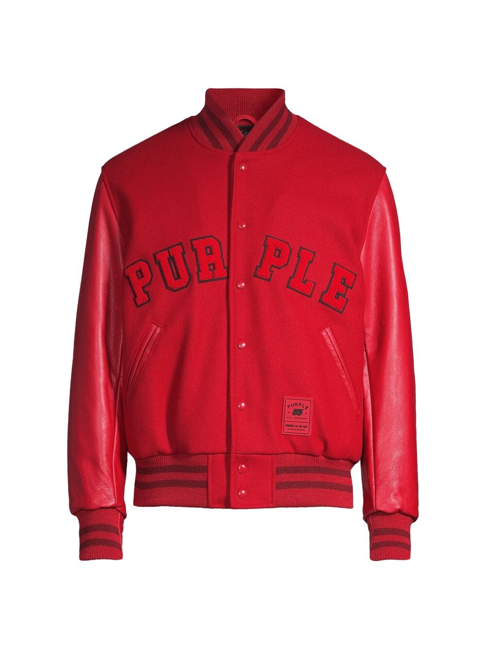 

Куртка-бомбер Melton с логотипом Varsity Purple Brand, красный